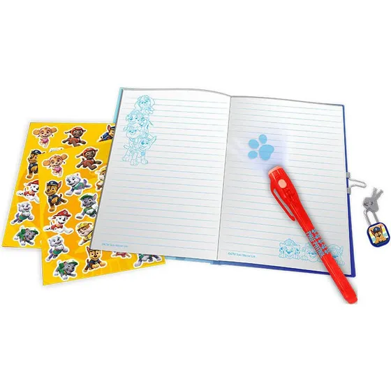 Paw Patrol Dagbog med Magisk Kuglepen, 60 sider, 12x18 cm