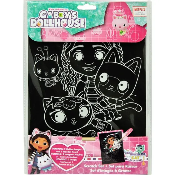 Gabby's Dollhouse Scratch Set med 2 ark og ridsepinde