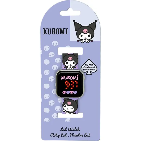Kids Euroswan Kuromi LED Digitalur, Lilla, 4+ år