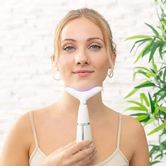 Kinred Dobbelt-Hage Reducer med LED, Varme & Vibration, Hvid/Sølv