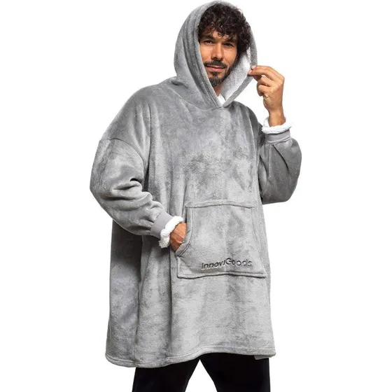 Swug Hyggelig Hættetrøje, Oversize, Grå, One Size
