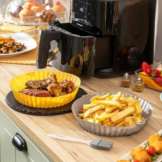 Mollicon Airfryer Silikonekurve med Børste (2 stk)