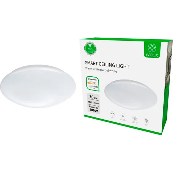 WOOX R5111 Smart WiFi LED Loftlampe 30cm Hvid 15W