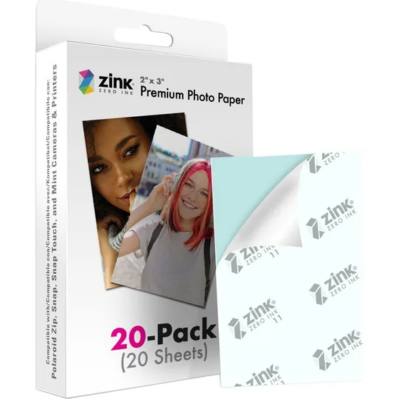 Zink ZINKPZ2X320 Fotopapir 2x3" (20 stk)