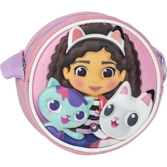 Gabby's Dollhouse 3D Skuldertaske, 13x13 cm, 100% Polyester