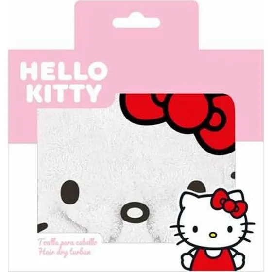 Hello Kitty Hårhåndklæde, pink, 22x12 cm