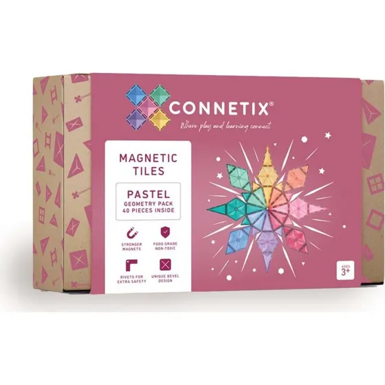 Connetix Geometry Pack - 40 dele, pastel