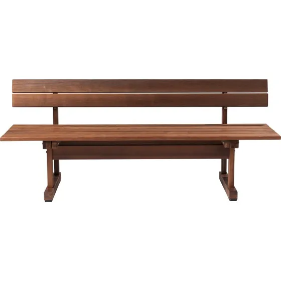 M16 Ermelunden bænk med ryglæn, termoask