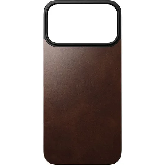 Nomad Magnetic Leather Back Rustic Brown (Horween) MagSafe – iPhone 17 Pro Max