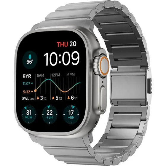 Nomad Titanium Urrem til Apple Watch 49/45/44/42mm - Natural