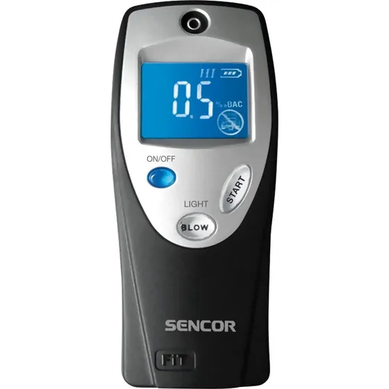 Sencor SCA BA02 Alkoholtester, Sort/Sølv (0.2 - 1.5%)