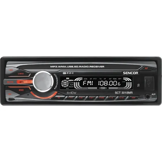 Sencor SCT 3018MR Bilradio, Single-DIN, 4x40W