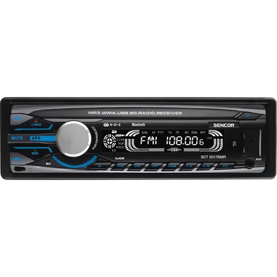 Sencor SCT 5017BMR Bilradio 4x40W Bluetooth USB/SD/MMC Blå/Sort