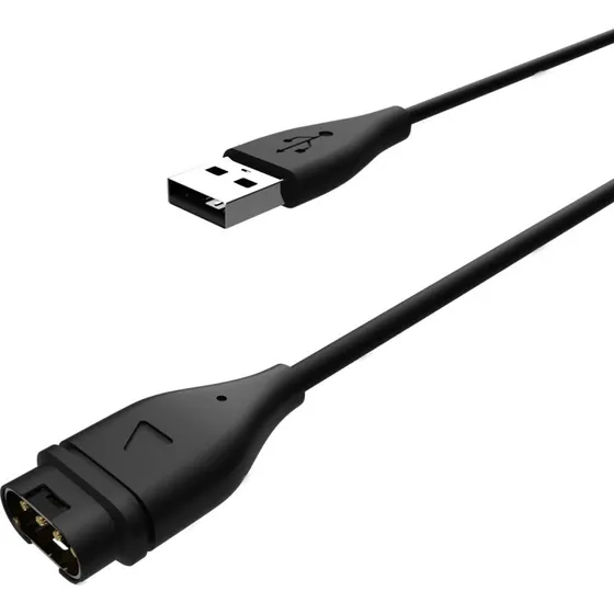FIXED USB-A Ladekabel til Garmin Smartwatch, 1 m, Sort