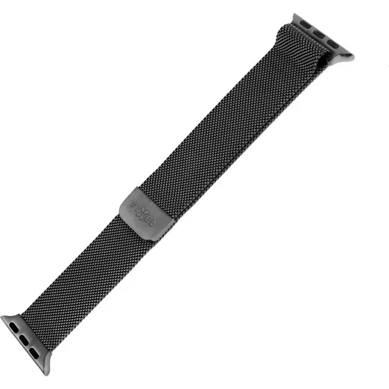 FIXED Mesh Metal Rem til Apple Watch 42/44/45/49mm, Sort