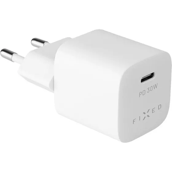 FIXED Super Hurtig Mini Hjemmeoplader USB-C PD 30W Hvid