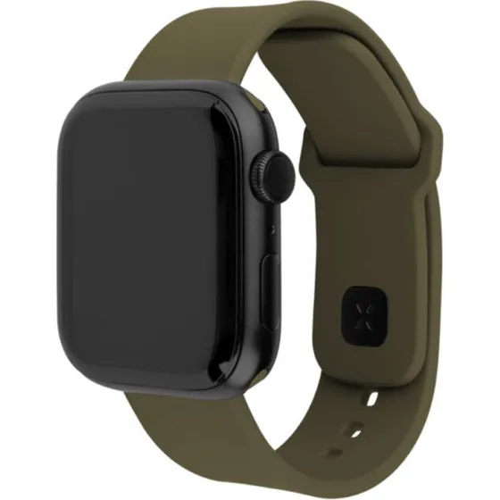 Fixed Sporty Silicone Armbånd til Apple Watch 42/44/45/46mm, Oliven