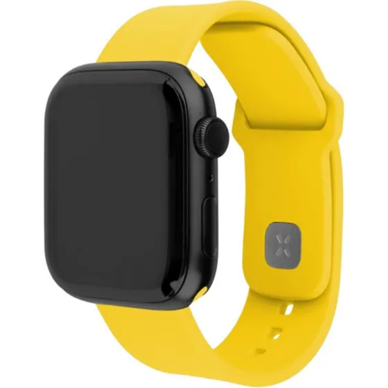Fixed Sporty Silikonrem til Apple Watch 38/40/41mm, Gul