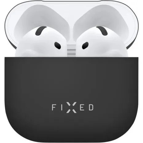 Fixed Silky Silicone Cover til Apple AirPods 4/4 ANC, Sort