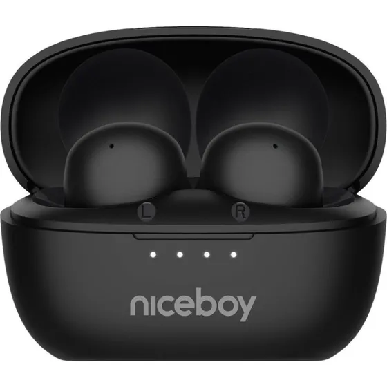 Niceboy HIVE Podsie 4 Black – Trådløse in-ear hovedtelefoner med 35 timer batteri
