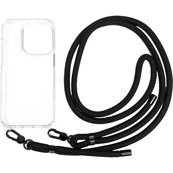 Mobile Origin Cover til iPhone 15 Pro (med Snor), Transparent
