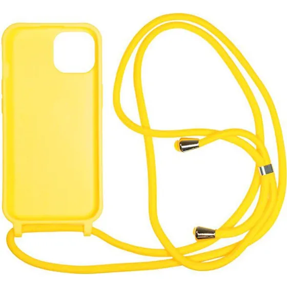 Mobile Origin Cover til iPhone 15 (med Snor) Gul