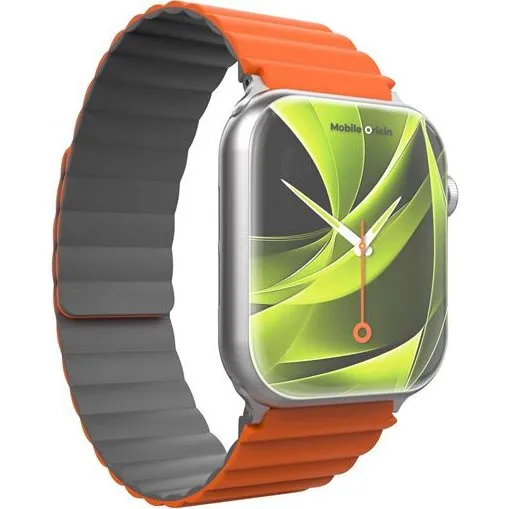 Mobile Origin Magnetic Watch Strap II - Orange/Grå, 44/45/46/49mm