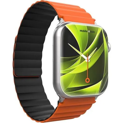Mobile Origin Magnetic Watch Strap II - Orange/Sort, 44/45/46/49mm