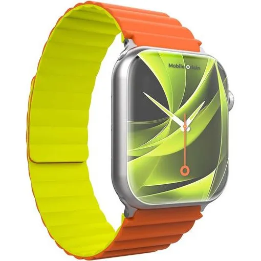 Mobile Origin Magnetic Watch Strap II - Orange/Grøn, 44/45/46/49mm