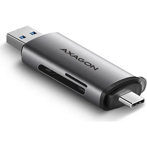 Axagon CRE-SAC USB 3.0 Type-A/C Kortlæser, Grå
