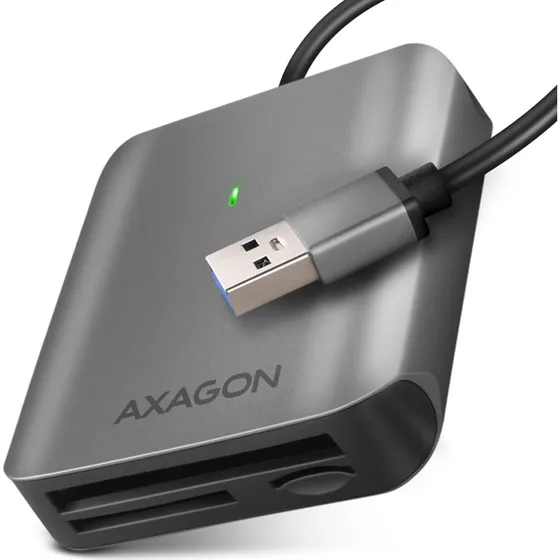 Axagon CRE-S3 USB-A 3.2 Gen 1 3-slot SD/microSD/CF Kortlæser, Grå