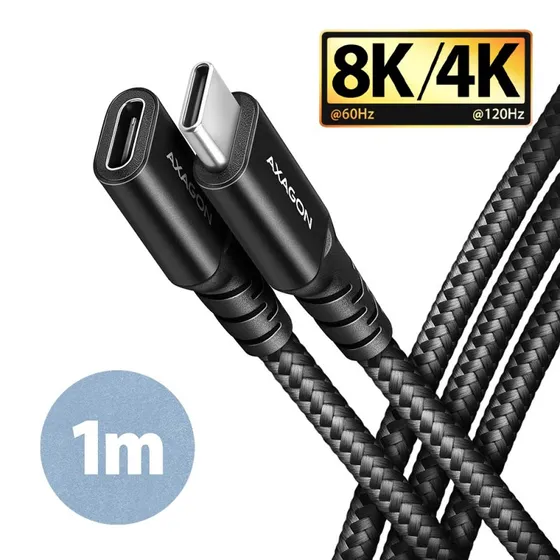 AXAGON BUCM32-CF10AB USB-C 1m USB 3.2 Gen 2x2 Forlængerkabel Sort