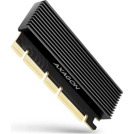 AXAGON PCEM2-XS NVMe M.2 SSD Adapter med Køleskin