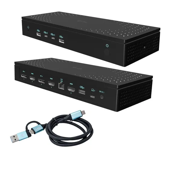 i-Tec USB-C/USB4 Thunderbolt 4 Dockingstation, 3x HDMI, 2x DP, 1GbE, 100W