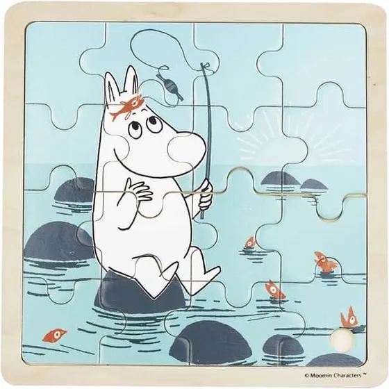 Barbo Toys Mumitroldene Træpuslespil Fiskeri – 16 brikker