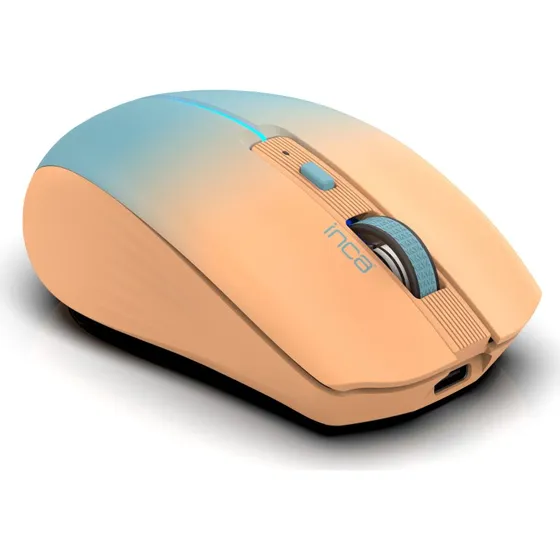 Inca IWM-511RT Blå Orange Trådløs Mus, 1600DPI, Bluetooth 5.1