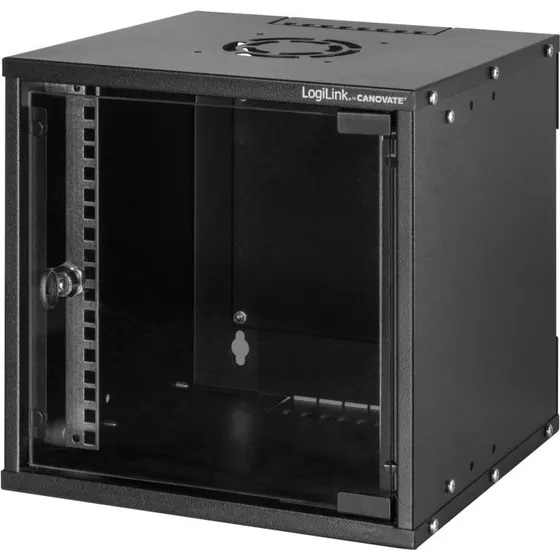 LogiLink W66Z30B 10" Vægskab 6U, Sort, 320x300x312mm