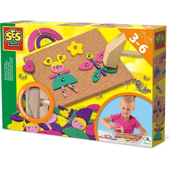 SES Creative Hammersæt med Former – Trendy, 3-6 år