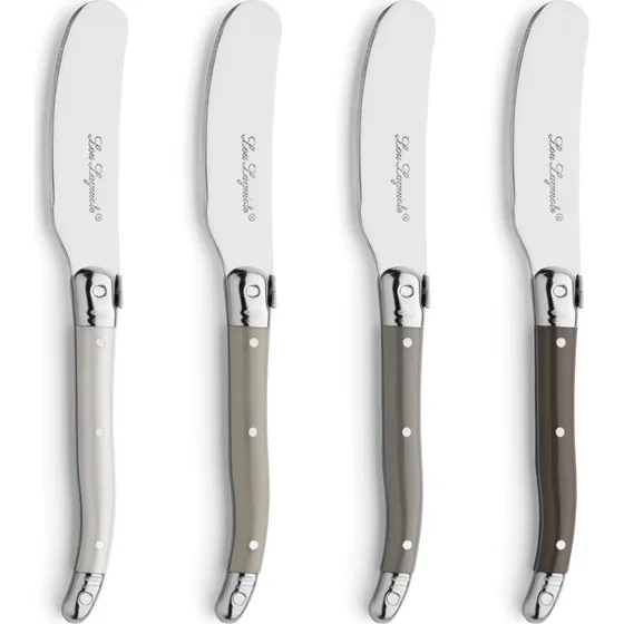 Lou Laguiole Smørknive 4-pak, blandede farver