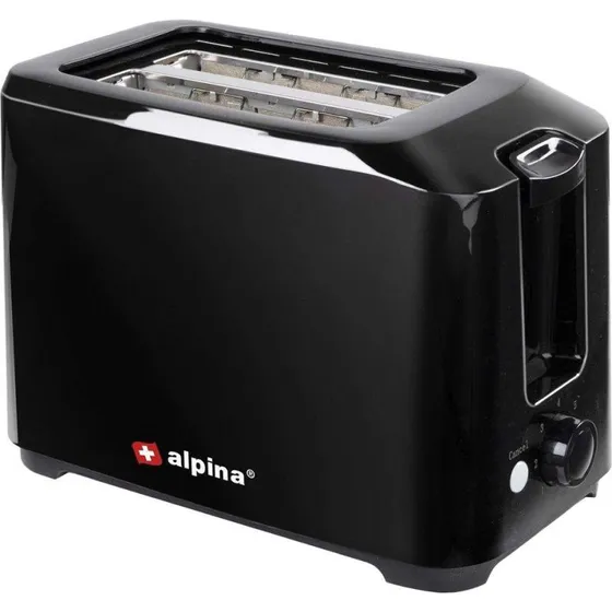 Alpina Brødrister 2-skive, 700W, Sort