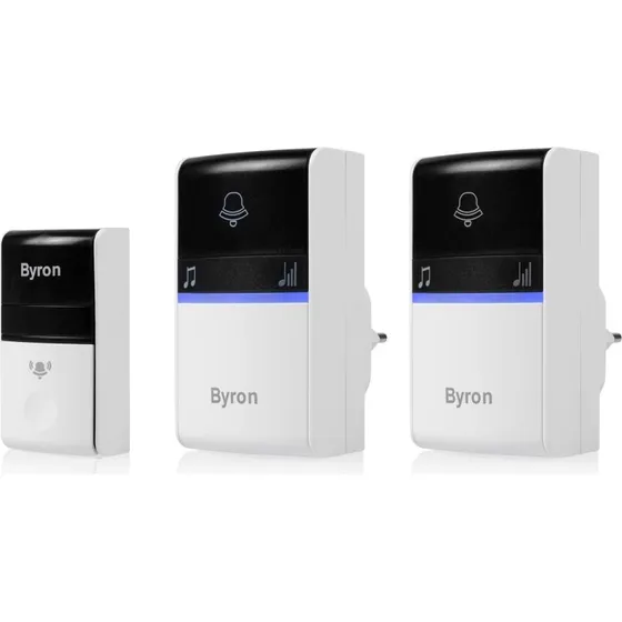 Byron DBY-23415 Trådløs Dørklokke Kinetisk (x2 Modtager)