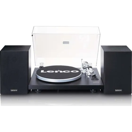 Lenco LS-500BK Pladespiller med Bluetooth og 2x30W Højttalere, Sort