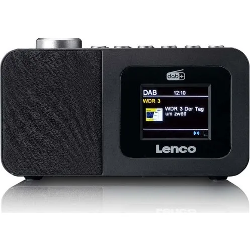 Lenco CR-625BK DAB+/FM-radiovækkeur med farvedisplay, dobbelt alarm og sleep-timer