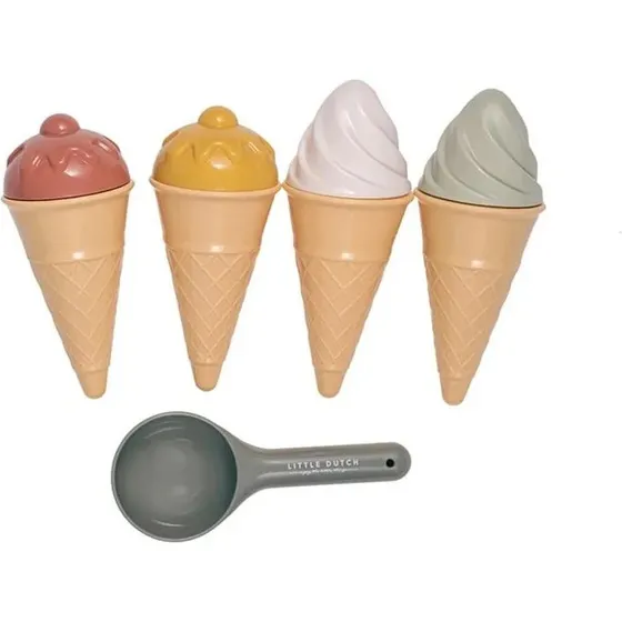 Little Dutch Ice Cream Beach Set 9 dele – Sandis & forme til 18 måneder+