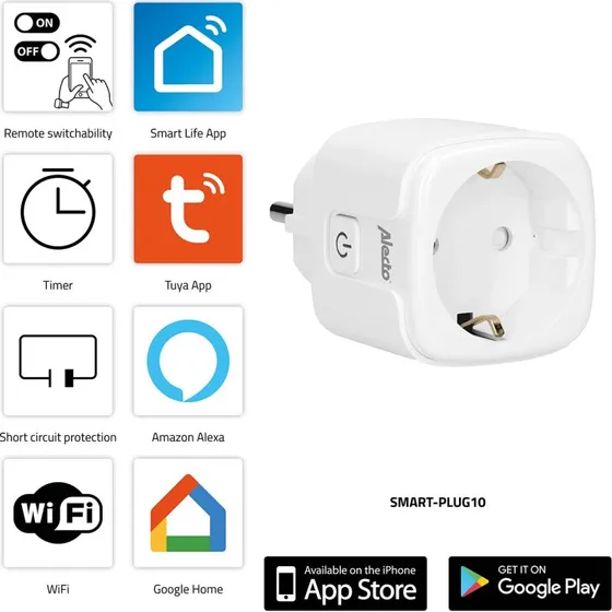 Alecto SMART-PLUG10 Smart Wi-Fi-stik 16A 3680W