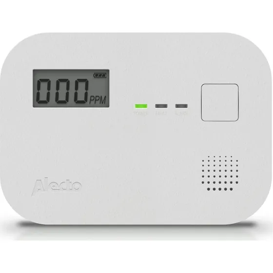 Alecto COA3920 Kuliltedetektor med Display, Hvid