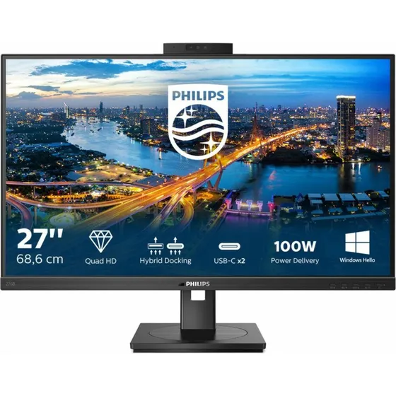 Philips 276B1JH/00 27" QHD IPS-skærm med USB-C og webcam