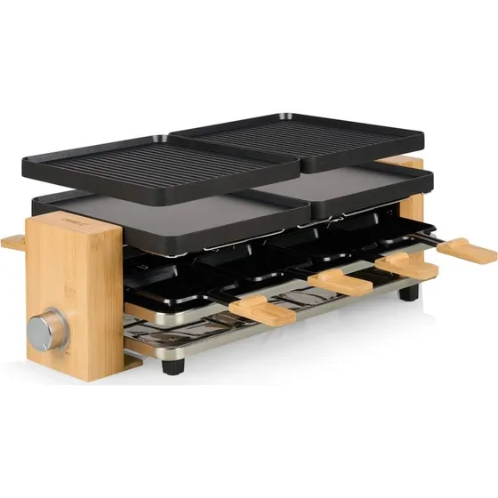 Princess Pure 8 Bamboo Raclette 1300W, 8 personer
