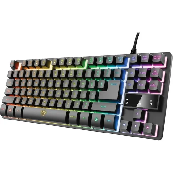 Trust GXT 833 Thado TKL RGB Gaming Tastatur, Sort