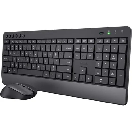 Trust TKM-450 Trådløst Tastatur & Mus Sæt, Nordisk, Sort